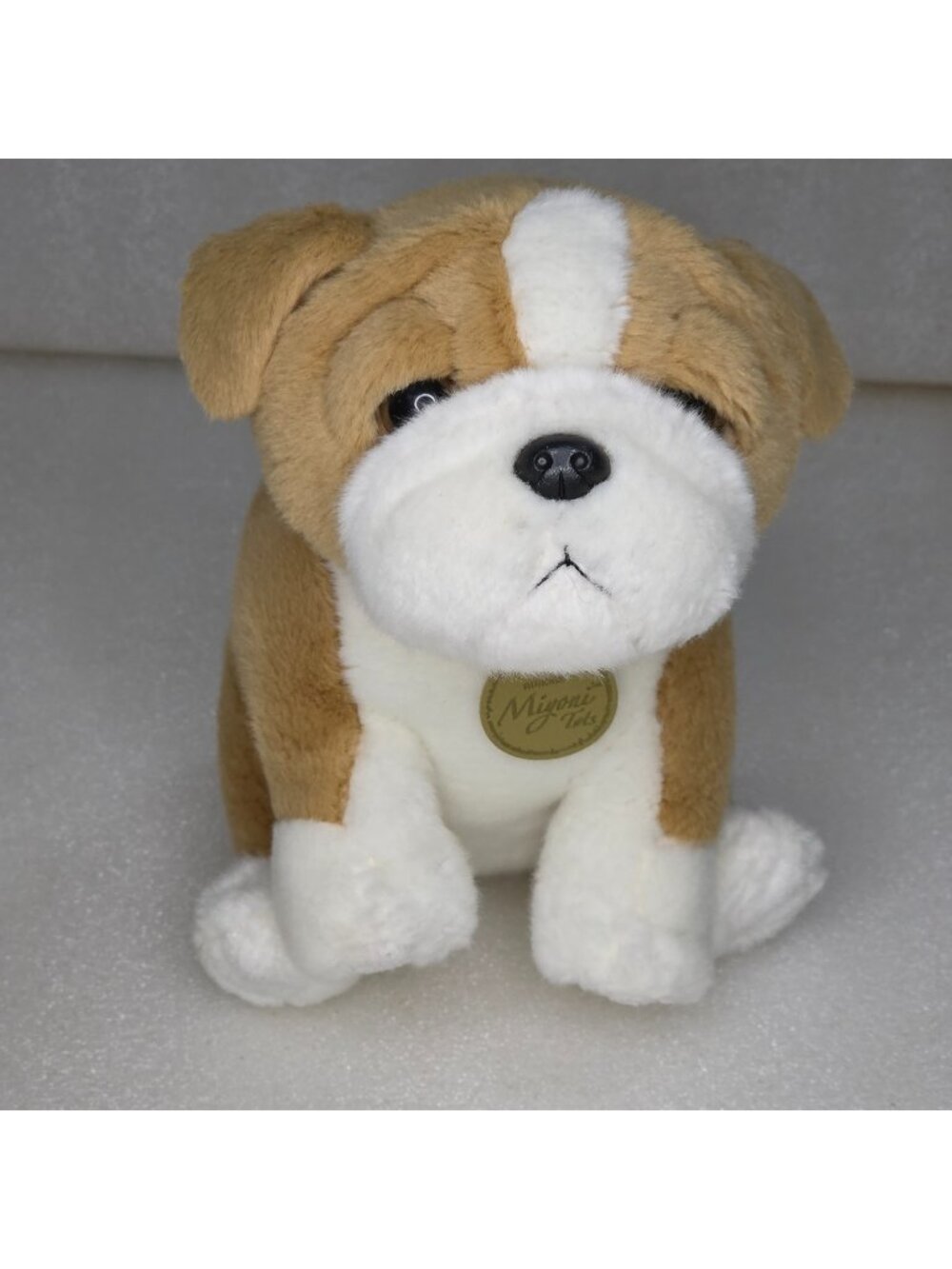 Aurora Miyoni Tots 8.5" Bulldog Pup Puppy Dog Tan & White Plush 2023